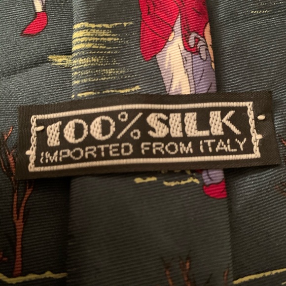 Vintage golf silk tie country club theme imported from Italy EUC - Picture 6 of 6